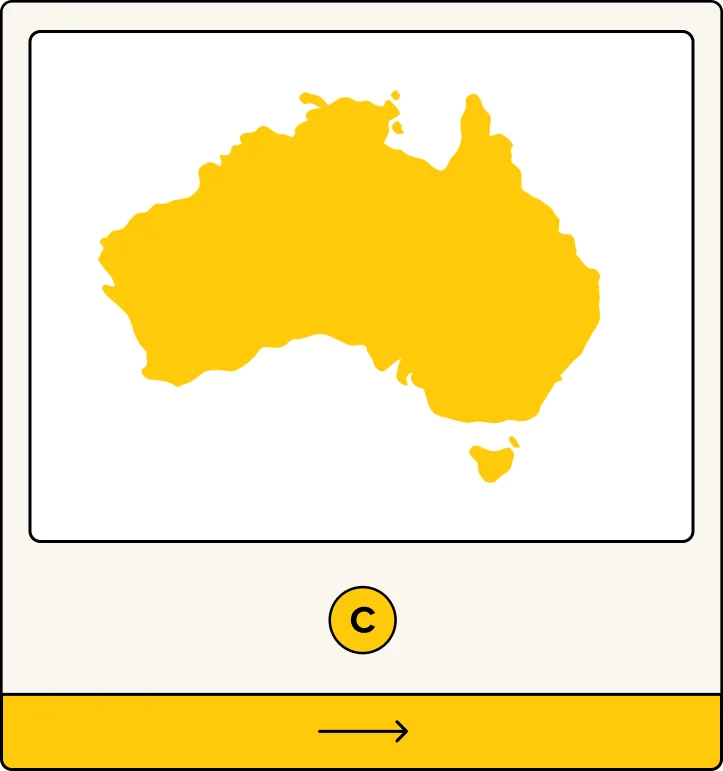 C. Shape of Australia