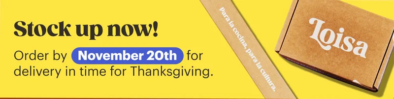 Stock up now! Order by November 20th for delivery in time for Thanksgiving.