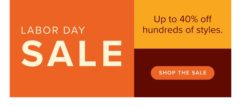 Up to 40% off our Labour Day Sale. Shop now.