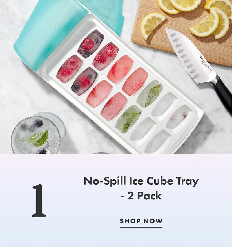 1. No-Spill Ice Cube Tray - 2 Pack | SHOP NOW