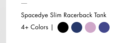 Spacedye Slim Racerback Cropped Tank in Eternal Blue Heather