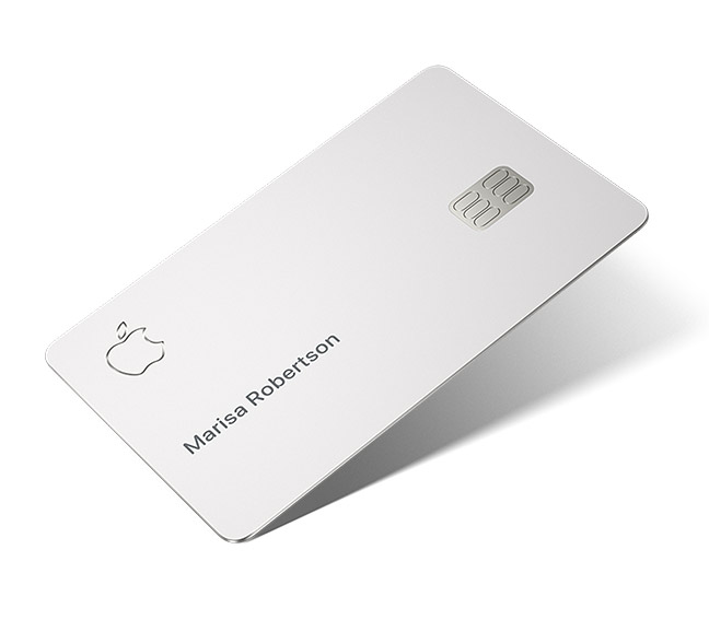 A white Apple Card, credit card