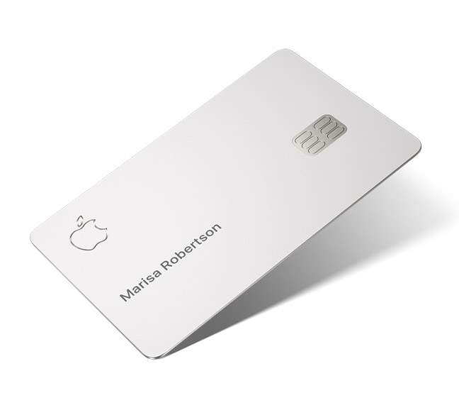 A white Apple Card, credit card