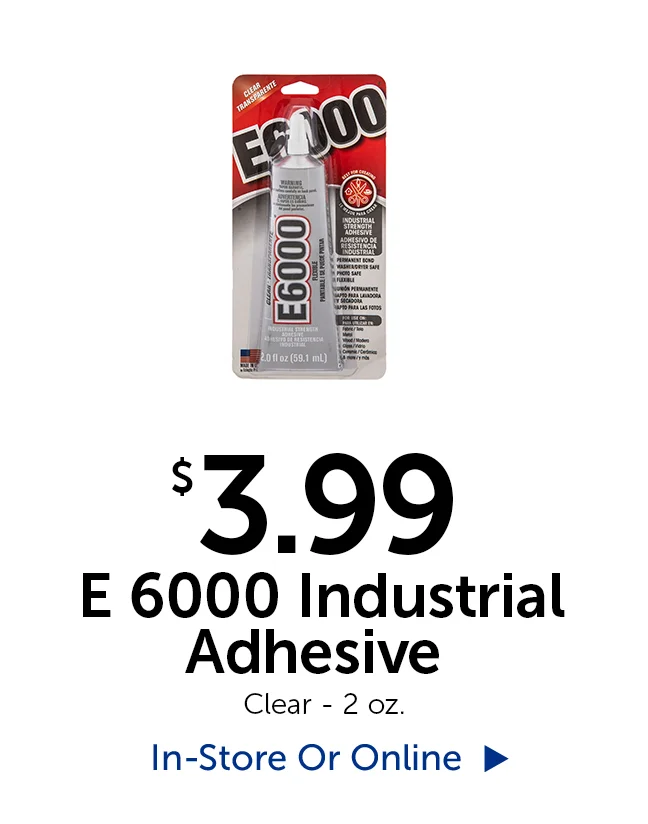 $3.99 E 6000 Industrial Adhesive Clear - 2 oz.