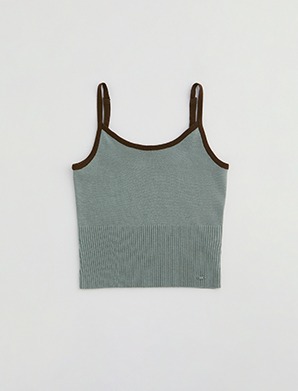 Sheer Knit Cami Top - Cloud Blue