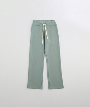 Rib Waist Straight Leg Sweatpants - Cloud Blue