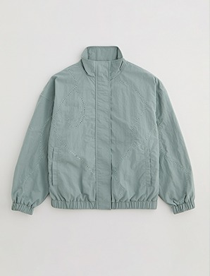 Laser Cut Track Jacket - Cloud Blue