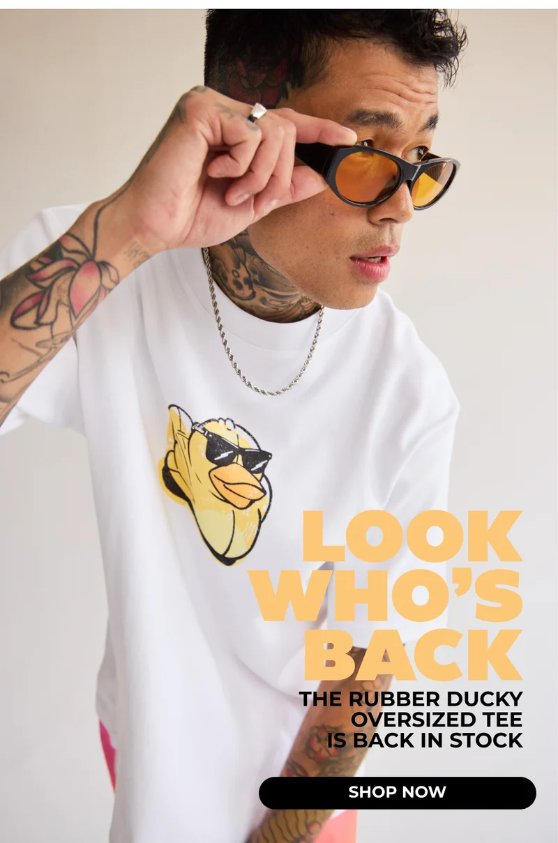 LOOK WHO'S BACK: The Rubber Ducky Oversized Tee is Back In Stock - SHOP NOW