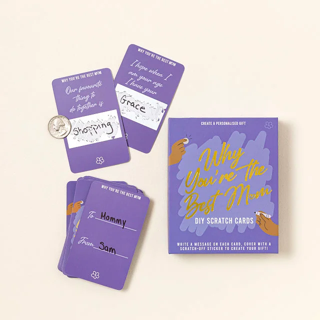 The Best Mom Customizable Scratch Off Cards