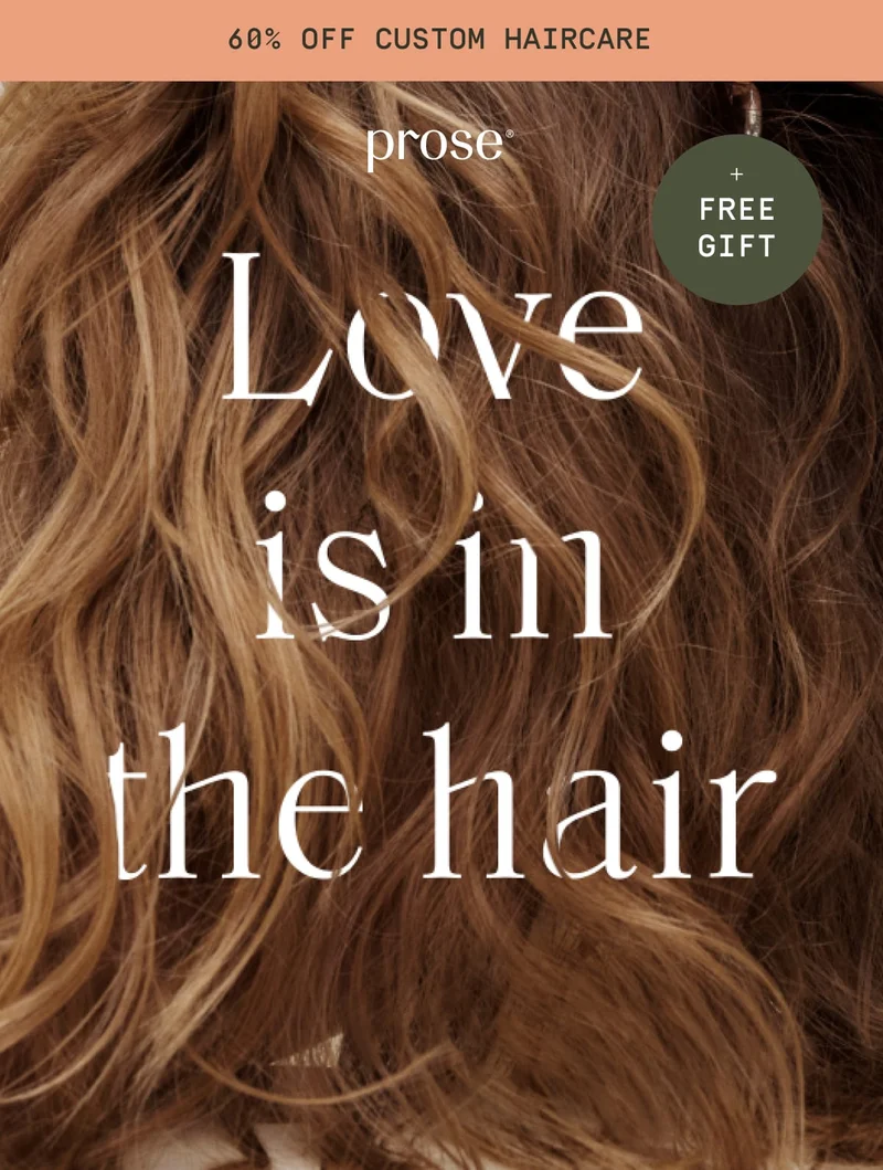Love is in the air - 60% off custom haircare
