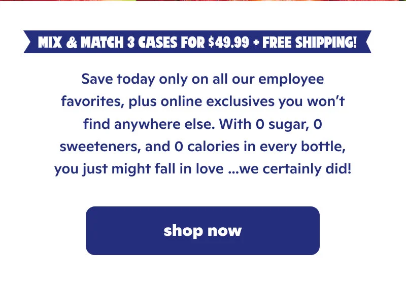 Mix & match 3 cases for $49.99 + free shipping!