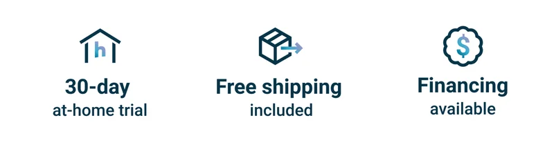 30-day at-home trial. Free shipping included. Financing available.