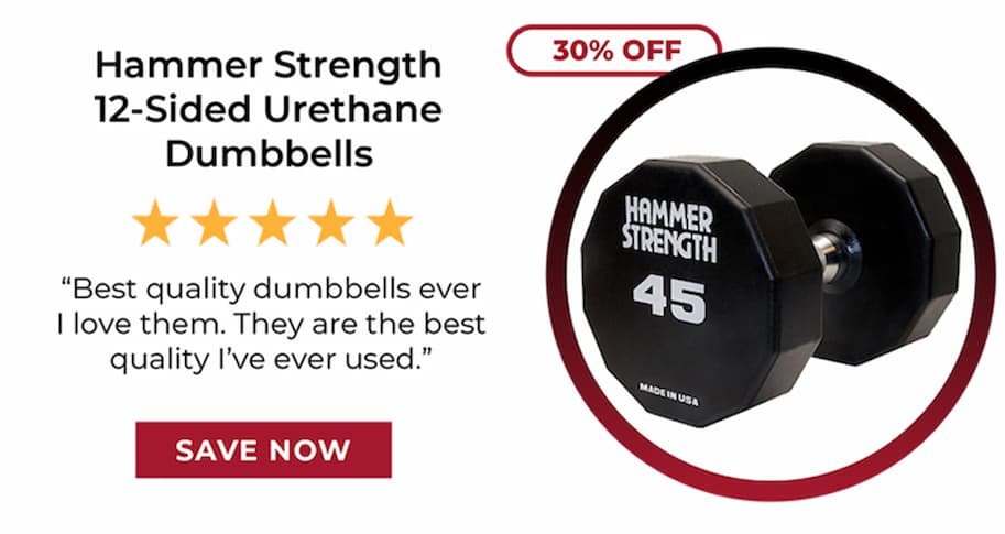 30% Off | Hammer Strength 12-Sided Urethane Dumbbells