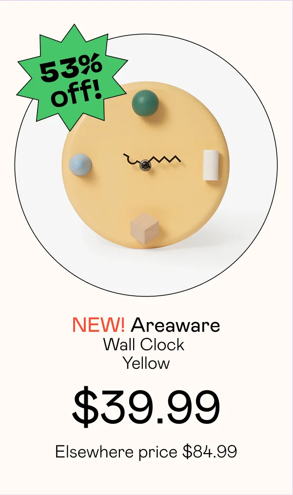Wall Clock - Yellow