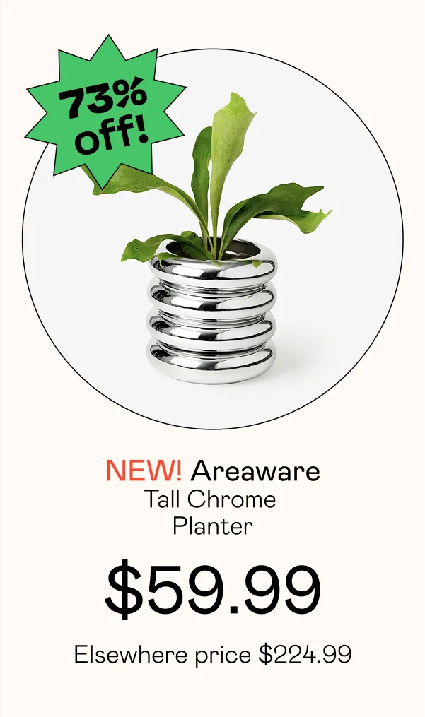 Tall Chrome Planter