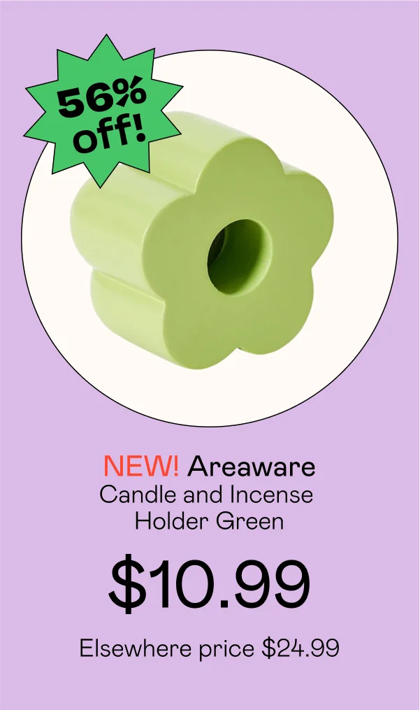 Candle and Incense Holder - Green