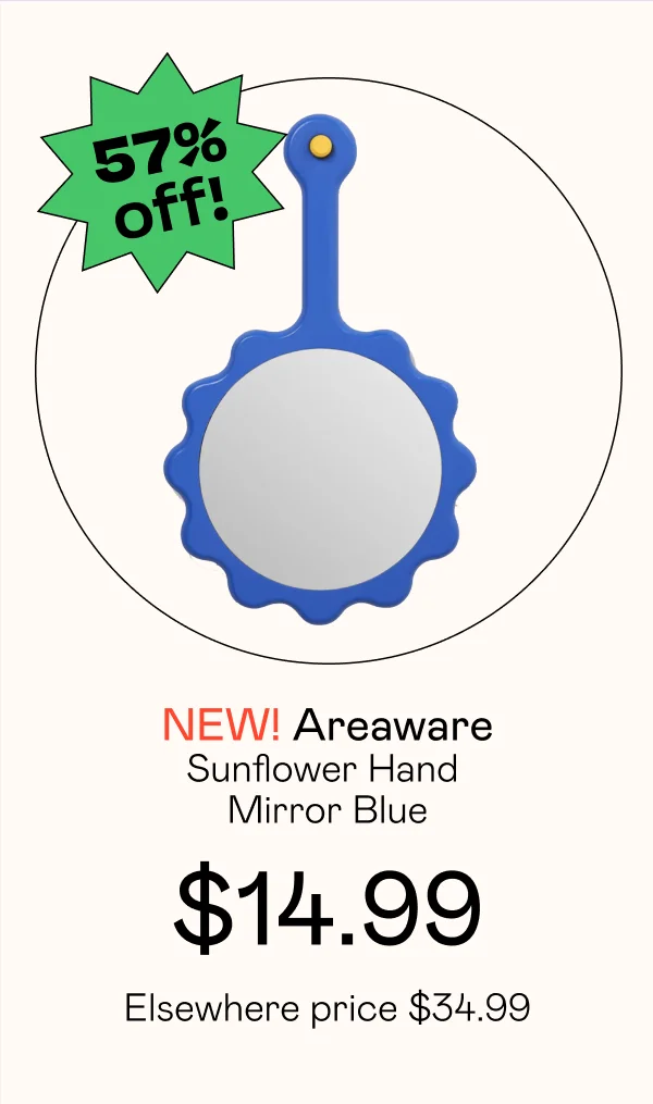 Sunflower Hand Mirror - Blue