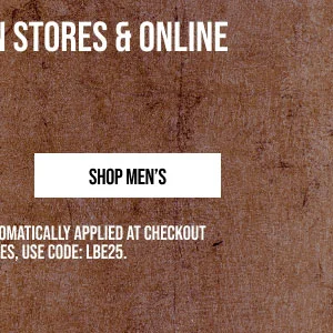 Extra 25% off Shop Men's