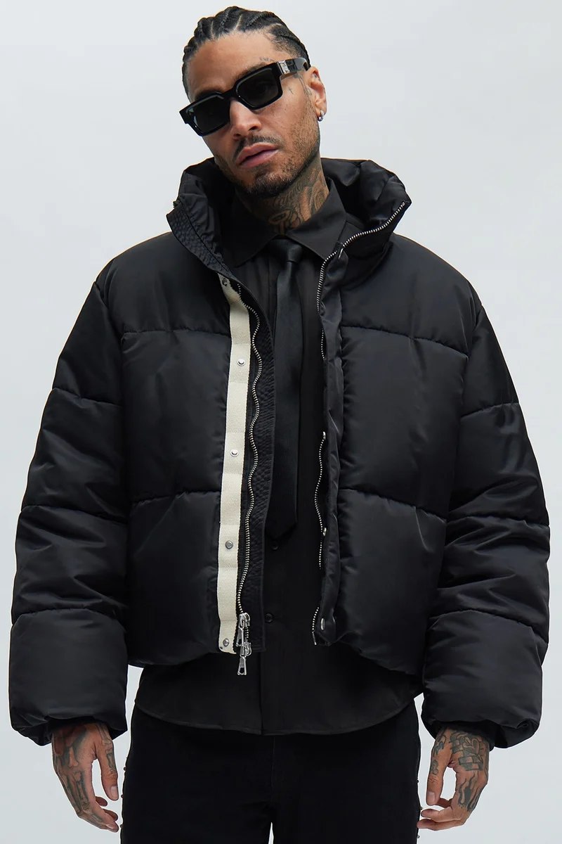 Image of Norton Cropped Puffer - Black