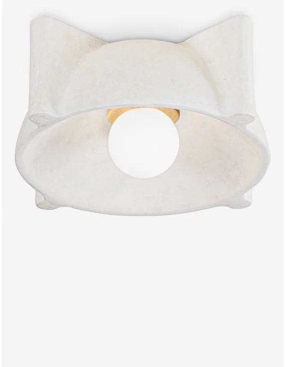 Covey Flush Mount-White / 13"Dia