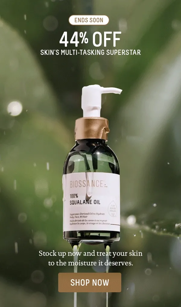 The Big Annual Squalane Sale: 44% OFF