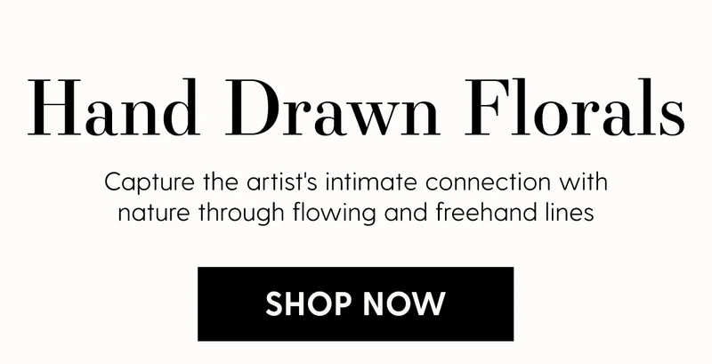 Hand Drawn Florals | Capture the artist's intimate connection with nature through flowing and freehand lines | Shop Now