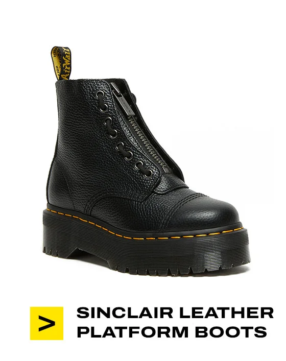 SINCLAIR MILLED NAPPA LEATHER PLATFORM BOOTS