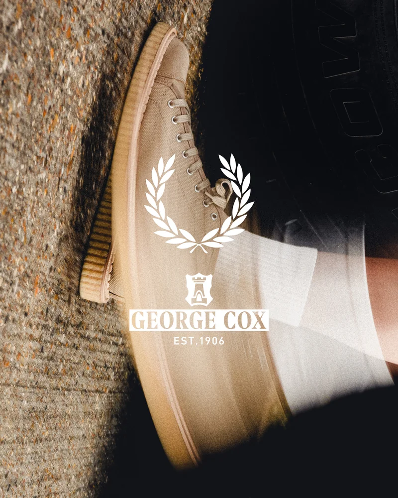George Cox x Fred Perry collaboration teaser graphic