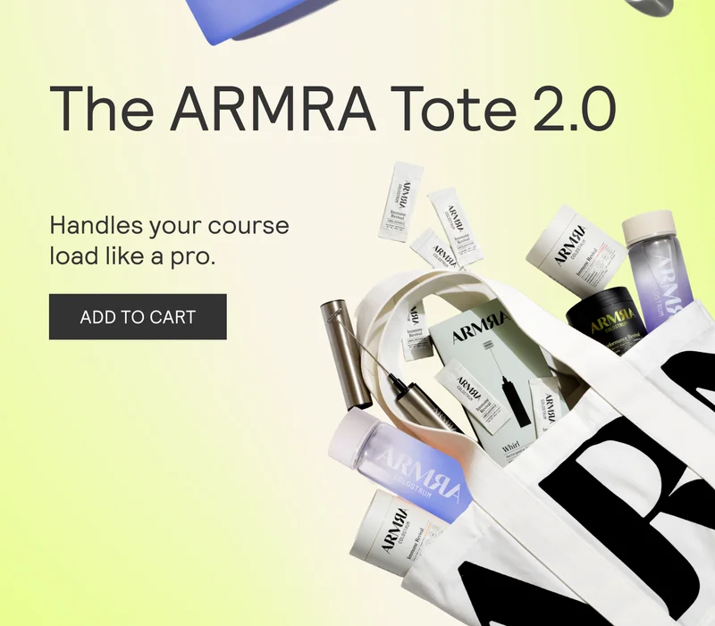 THE ARMRA TOTE 2.0. Handles your course  load like a pro.