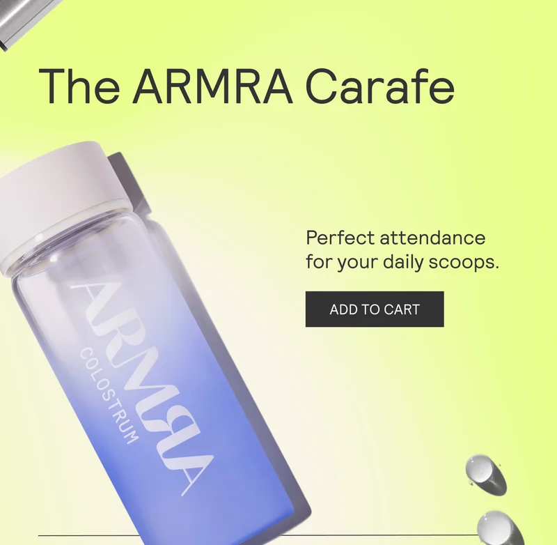THE ARMRA CARAFE. Perfect attendance for your daily scoops.