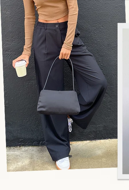 Status Wide Leg Trouser in Black