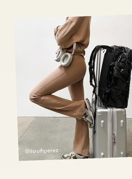 Spacedye Practice High Waisted Bootcut Pant in Desert Sand Heather