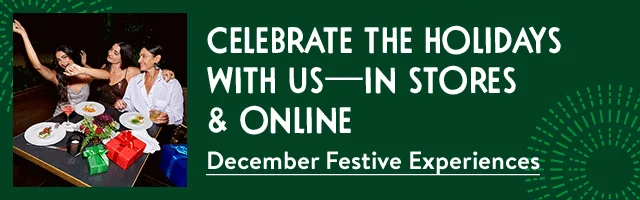 Celebrate the holidays with us—in stores and online. Three women dining at Nordstrom.