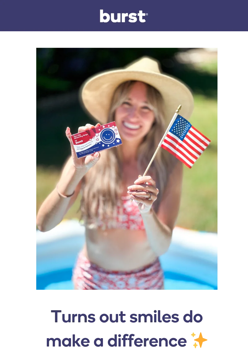 Brighten your smile and support veterans with our special Fourth of July Whitening Strips!