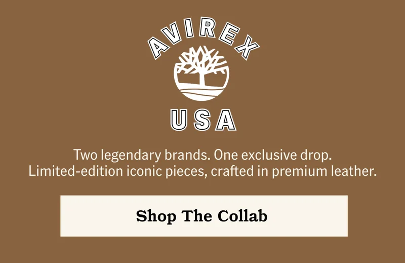 Avirex USA. Two legendary brands. One exclusive drop. Limited-edition iconic pieces, crafted in premium leather. Shop the Collab.