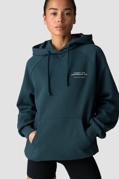 Image of Everyday Hoodie Print W Dark Dusty Teal