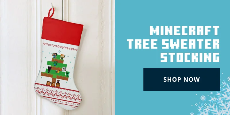 Minecraft Tree Sweater Stocking