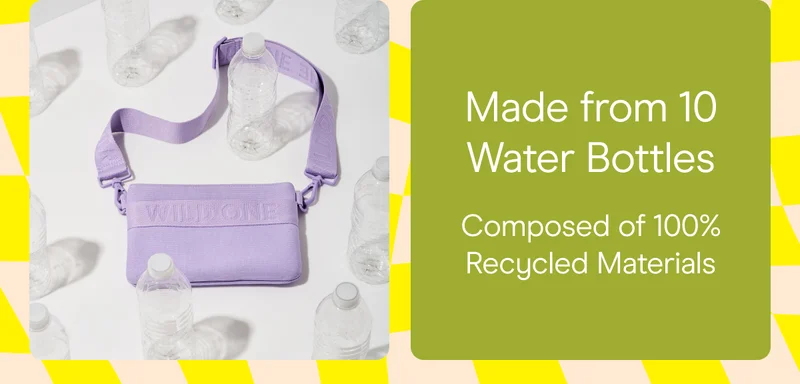 Made from 10 Water Bottles Composed of 100% Recycled Materials