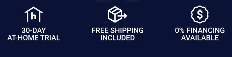 30-day at-home trial. Free shipping included. 0% financing available.