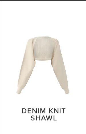 DENIM KNIT SHAWL