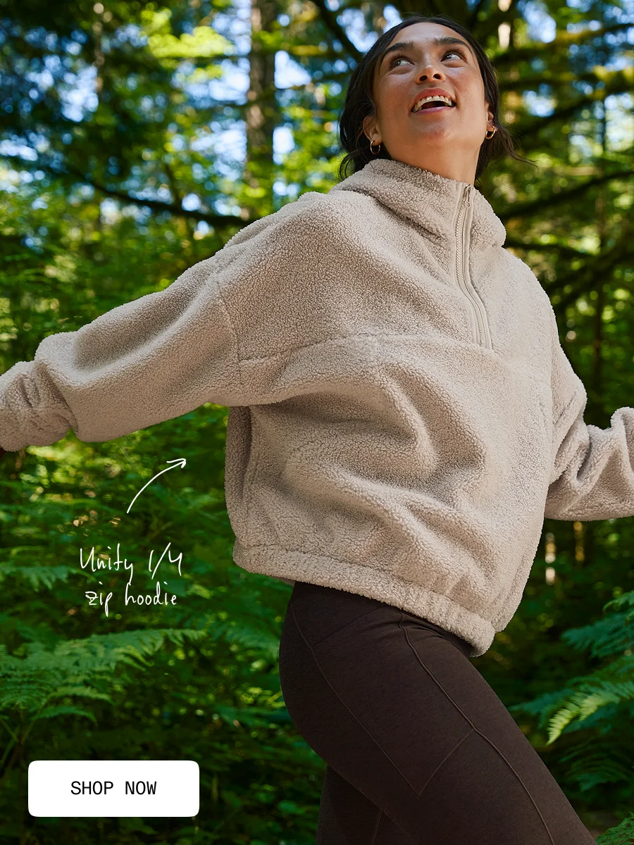 Unity 1/4 Zip Hoodie in Oat Latte