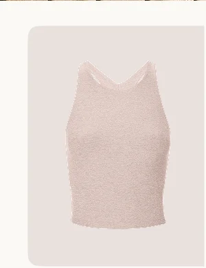 Spacedye Refocus Cropped Tank in Chai