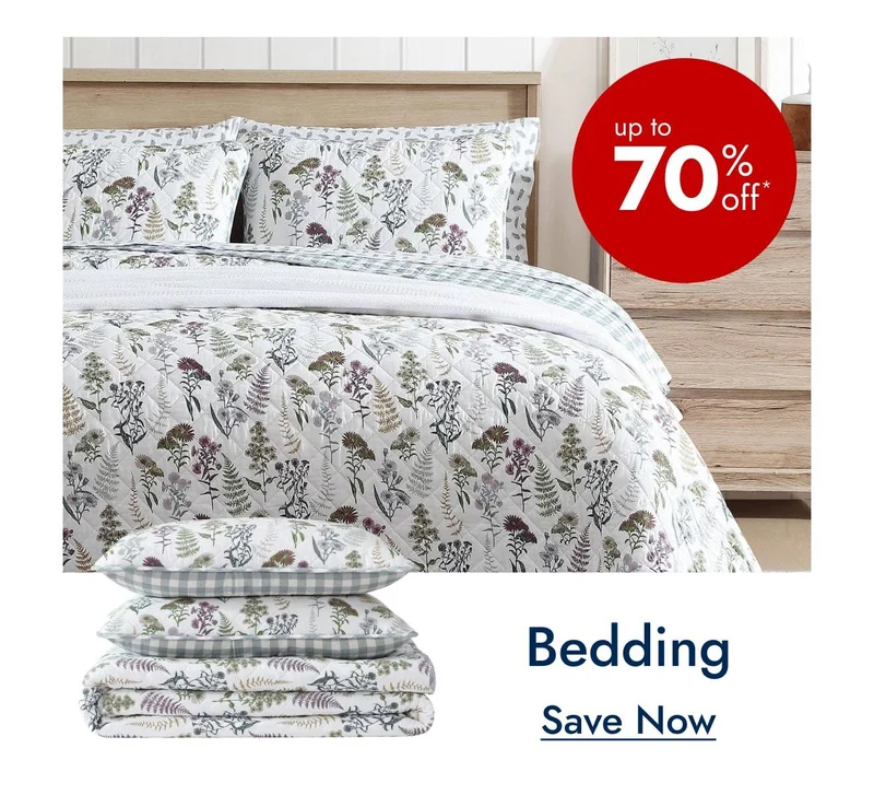 Bedding Up to 70% off