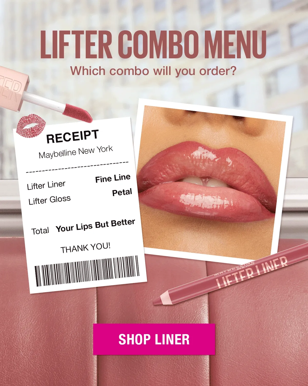Lifter Combo Menu. Which combo will you order?