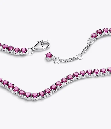 Sparkling Pink Tennis Bracelet