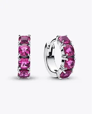 Pink Hoop Earrings