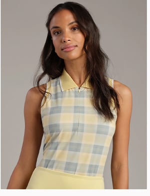 Course to Court Sleeveless Zip Polo