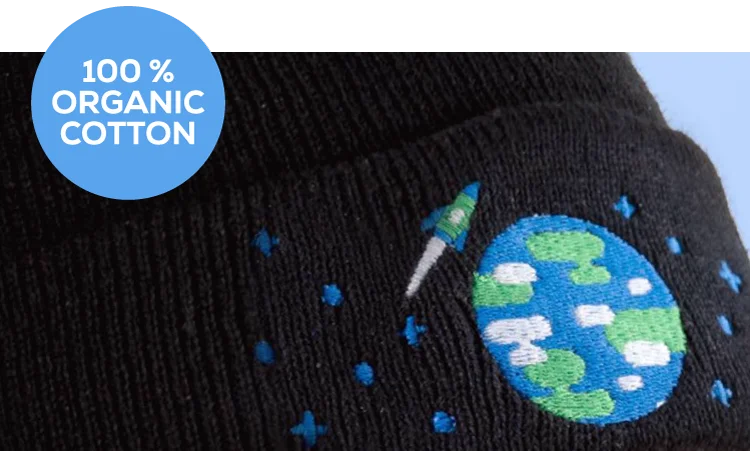 100% Organic Cotton Earth Beanie