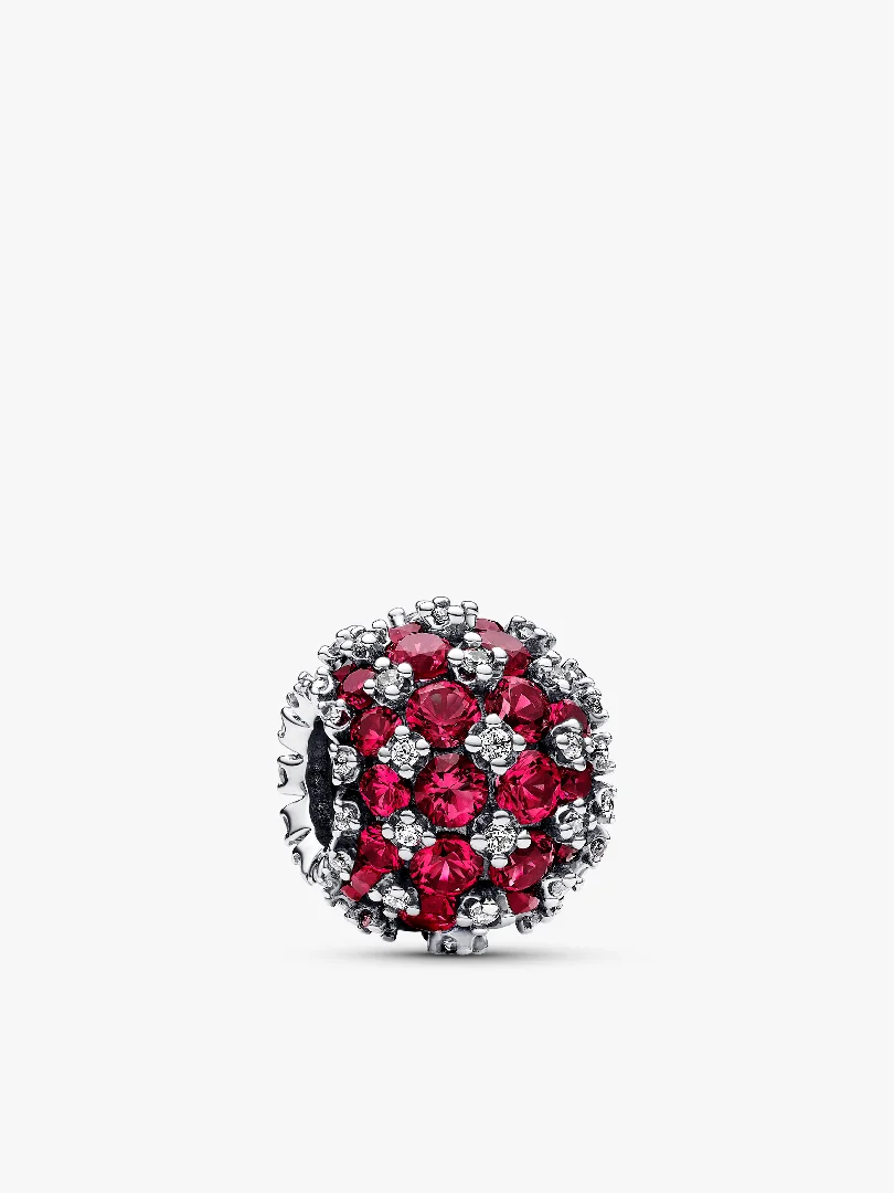 Sparkling Pavé Round Pink Charm