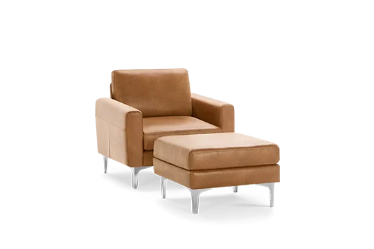 Block Nomad Club Chair with Ottoman